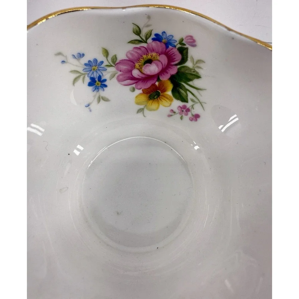 Queen Anne England Bone China‎ Pink Gold Open Creamer Sugar Bowl Set Vintage EUC